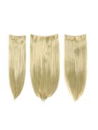 Romwe Light Golden Blonde Clip In Straight Hair Extension 3pcs