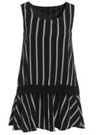 Romwe Vertical Striped Shift Tank Dress