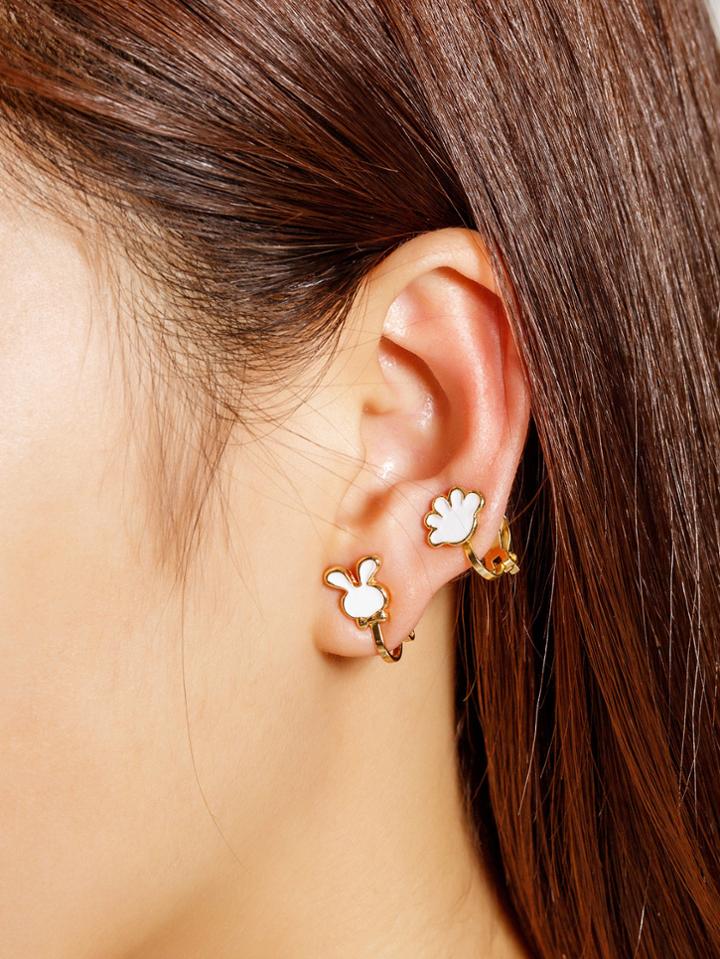 Romwe Watermelon & Rabbit Shaped Cute Ear Cuff Set 3pcs