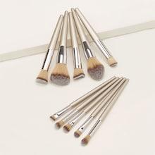 Romwe Two Tone Handle Soft Makeup Brush 10pack