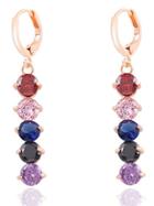Romwe Multicolor Crystals Earrings