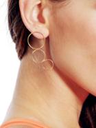 Romwe Gold Geometric Drop Earrings