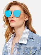 Romwe Flash Lens Rimless Sunglasses