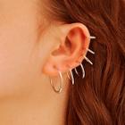 Romwe Slim Hoop Earrings Set 6pcs