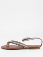 Romwe Grey Flat Flip Sandals