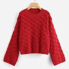 Romwe Solid Dropped Shoulder Jumper