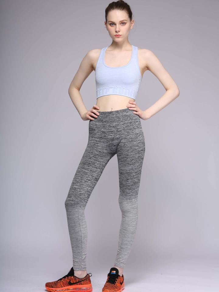 Romwe High Waist Ombre Space Dye Leggings