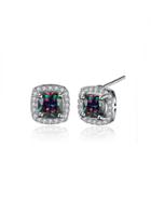 Romwe Faux Diamond Embellished Stud Earrings