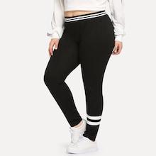 Romwe Plus Colorblock Skinny Leggings