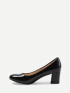 Romwe Black Patent Leather Heels
