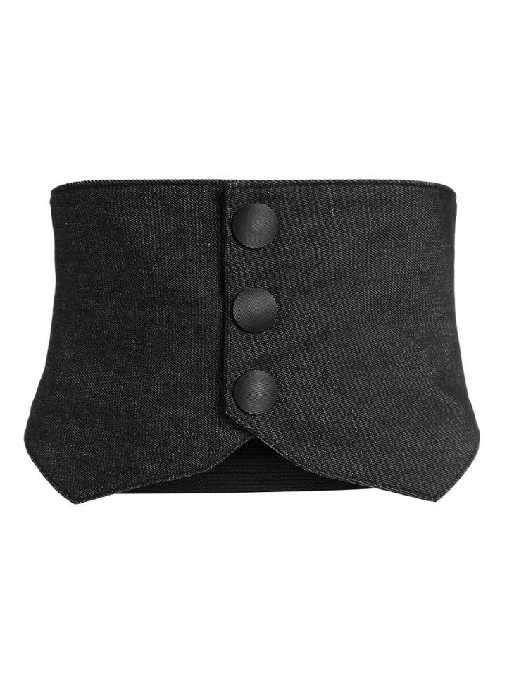 Romwe Button Up Corset Belt
