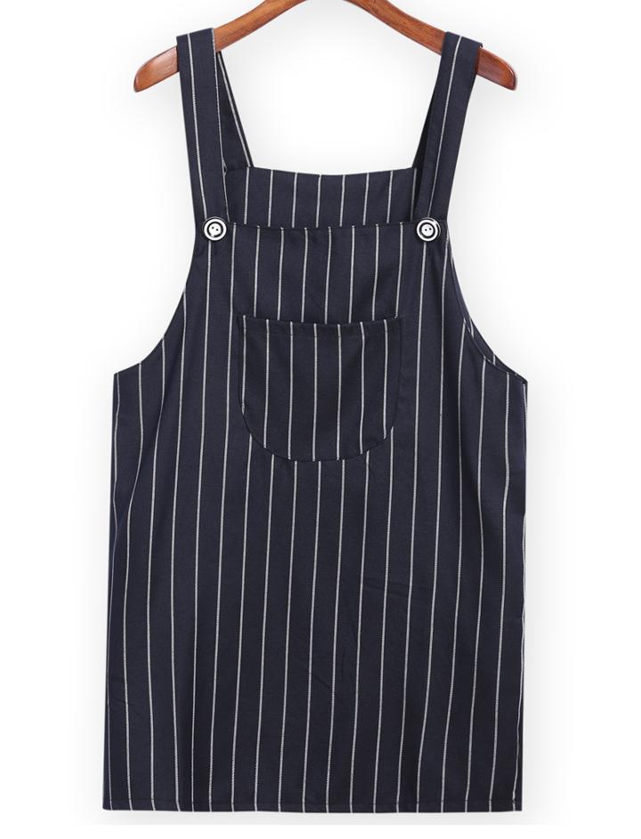Romwe Strap Vertical Striped Dress