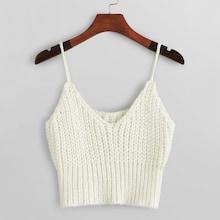 Romwe Ribbed Crop Top