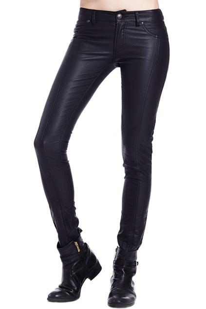 Romwe Skinny Faux Leather Black Pants