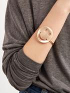 Romwe Gold Plated Smiley Face Wrap Bangle