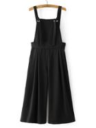 Romwe Wide Leg Backless Overalls