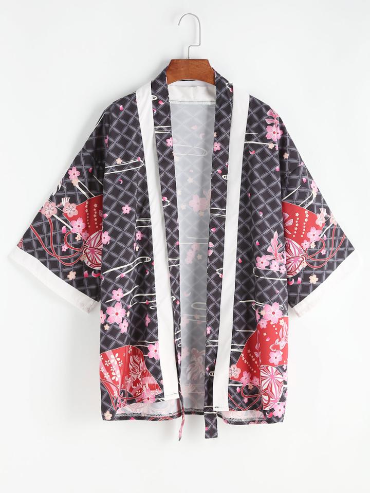 Romwe Floral Print Belt Top