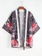 Romwe Floral Print Belt Top