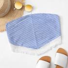Romwe Tie Back Fringe Hem Striped Bandeau Top