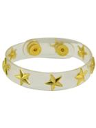 Romwe Gold Clear Stars Charms Adjustable Bracelet