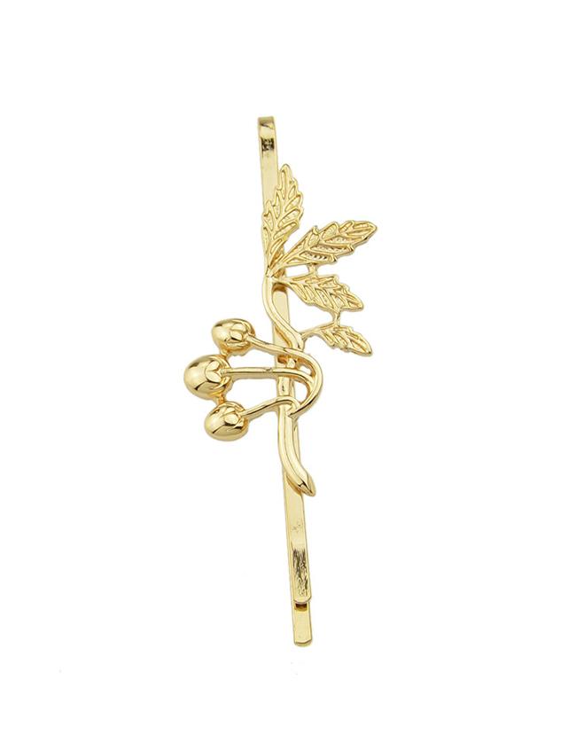 Romwe Gold Plated Flower Bridal Hair Clips