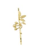 Romwe Gold Plated Flower Bridal Hair Clips