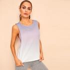 Romwe Low Side Ombre Tank Top