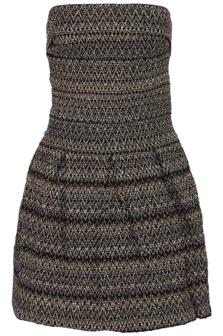Romwe Sexy Zigzag Patterned Bandeau Dress