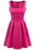 Romwe Sleeveless Pleated Slim Pink Dress