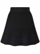 Romwe Knit A-line Black Skirt