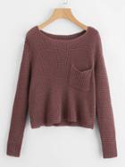 Romwe Pocket Front Jumper