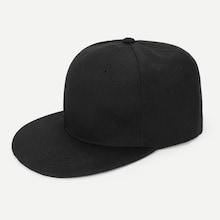 Romwe Guys Plain Flat Brim Cap