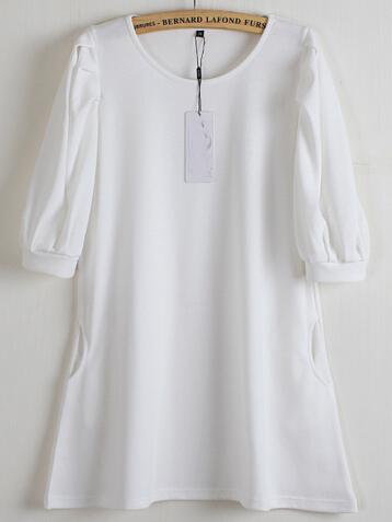 Romwe Puff Sleeve Loose T-shirt