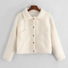 Romwe Single Breasted Pocket Detail Jacket