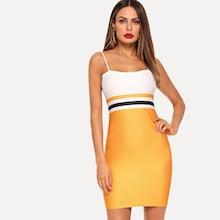 Romwe Skinny Striped Cami Dress