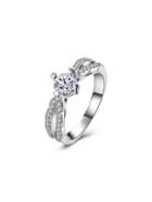 Romwe Faux Diamond Decorated Delicate Ring