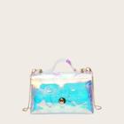 Romwe Iridescent Chain Satchel Bag