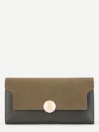 Romwe Round Button Design Pu Wallet
