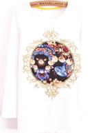 Romwe Gemstone Embroidered Loose T-shirt