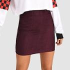 Romwe Zipper Up Solid Skirt