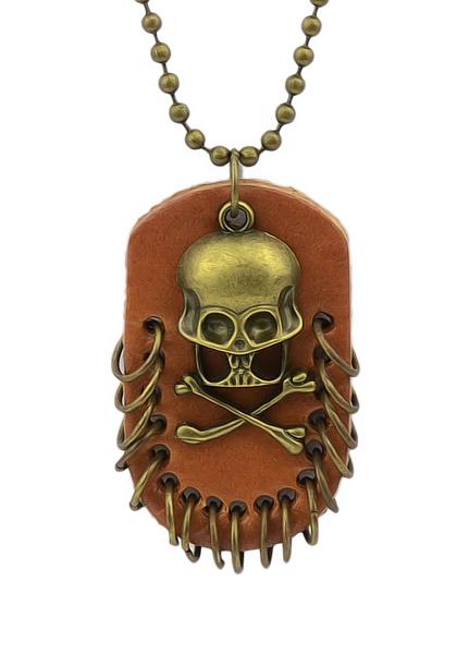 Romwe Vintage Skull Bead Necklace