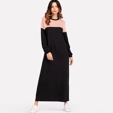 Romwe Color-block Sweatshirt Dress