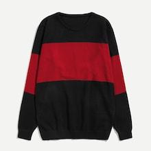 Romwe Men Color Block Jumper