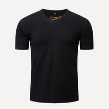 Romwe Men Solider Plain V Neck Tee