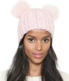 Romwe Cute Pompon Embellished Beanie--pink