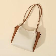 Romwe Two Tone Pu Combination Bag 2pcs
