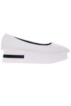 Romwe Sporty White Platform Shoes