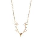 Romwe Deer Pendant Chain Necklace