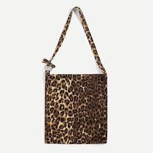 Romwe Leopard Pattern Tote Bag