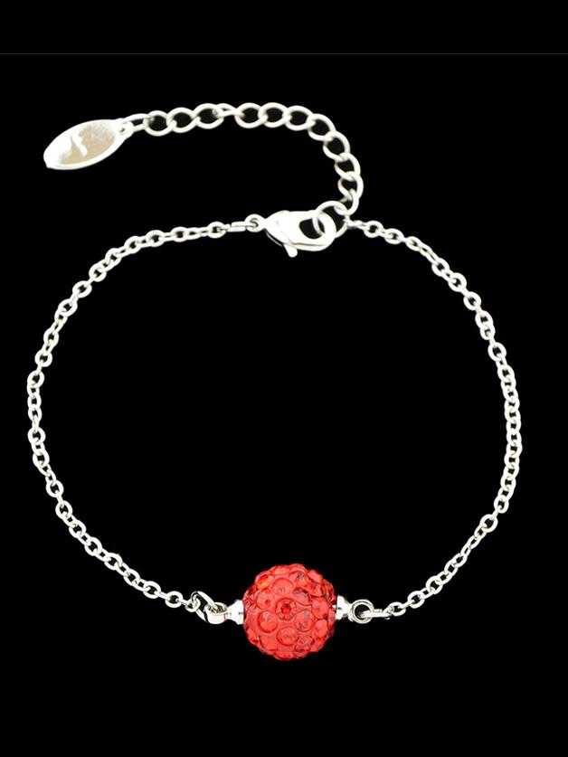 Romwe Imitation Crystal Ball Chain Bracelet